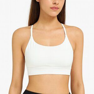 Shein Women's White Padded sport Bra Size L
